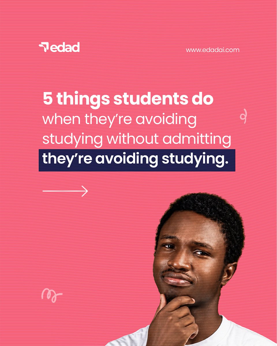 EdadAI_'s tweet photo. 1Let me just check my phone for 5 minutes.
2Rearranging your notes instead of reading them.
3Watching study motivation videos for hours.
4Creating a perfect timetable you won’t follow.
5Saying I will start properly tomorrow.

Which category are you? https://t.co/ZjCeifTO0c