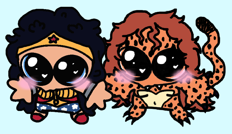leemonteiroxo's tweet photo. they are holding hands btw #wondercheetah https://t.co/KsEaQlijRJ