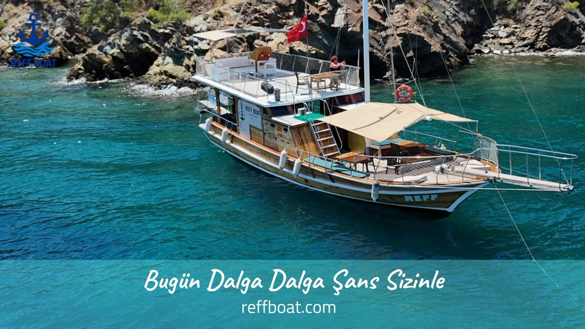 ReffBoat's tweet photo. Bugün Dalga Dalga Şans Sizinle 🌊
Bugün şansınız denizden yana olsun. 🌊 Fethiye günübirlik tekne turunda 12 Adalar ve sakin koylar için Reff Boat.
📞 +90 534 747 09 92
🌐 https://t.co/qvPZirnAJT
📸 IG: reffboat | FB: boatreff
#FethiyeBoatTrip #Fethiye https://t.co/1DmudSm0Sf