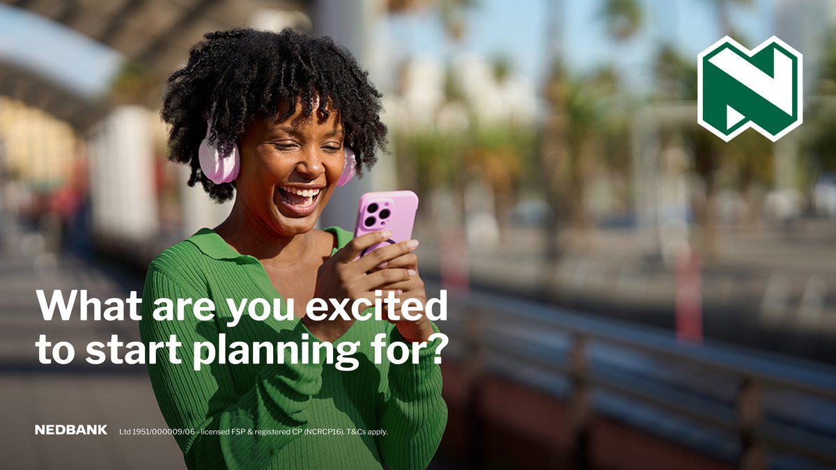 Nedbank's tweet photo. You could win 1 of 15 cash prizes of R1 000 each!

Complete the sentence below, use We💚Nedbank, and stand a chance to win. 
I'm excited to start planning my finances for …

T&amp;Cs apply. https://t.co/qiuxQtrhdL