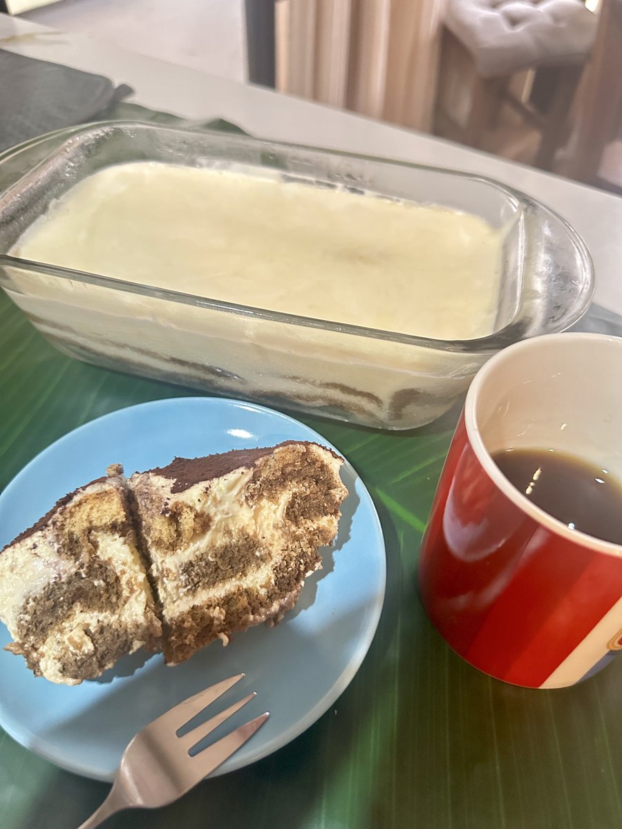 queencastles777's tweet photo. After a kilo of mascarpone and a few lessons in overwhipping…I finally managed to make that fluffy, cloud-like tiramisu cream.. 🥳

Made two trays. The first one vanished. I scraped every last bit, and now only the pretty tray remains.

Not bad for someone who accidentally made butter on her first attempt. 

We booktwt and we baketwt (a bit) 🍰