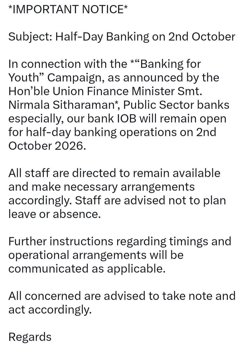 Kab_Jaogi_Tai's tweet photo. Chalo bhai naya natak start hua 5 days banking door ki baat hai ab Sunday aur Gazzeted Holidays pe bhi Nimmo Tai ki Nazar hai...

#Banker 
#Bankstrike 
#5daysbanking
#ufbu https://t.co/KCxt1UQL1J