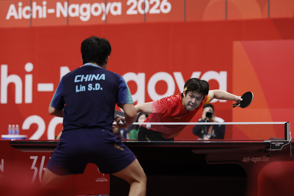 CCTVAsiaPacific's tweet photo. 🏓#China's #LinShidong swept compatriot #WangChuqin 4-0 to win the men's singles title as #tabletennis competition concluded at the 2026 #AsianGames on Monday. China finished the table tennis competition with six golds, four silvers and one bronze across all seven events.
Pics via CFP