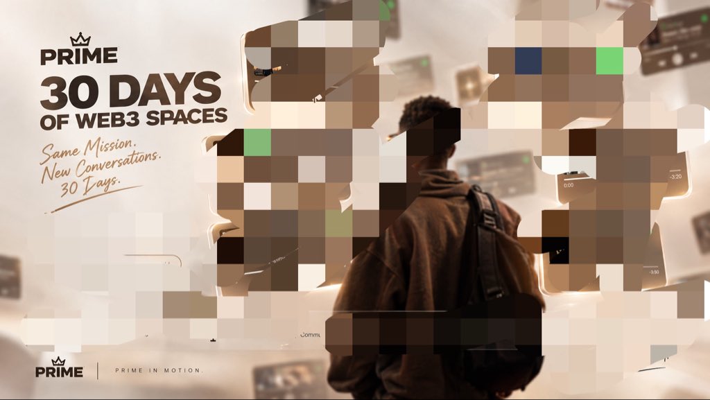 Primeministv's tweet photo. PRIME’s 30 Days Campaign for OCTOBER (A personal journey for me to achieve my goals) Loading…… 🎙️ 

For BUILDERS (Utility Projects, Memes, Top chads and investors), WEB-3 newbies and OGs.

Meet and hear from Projects and influencers on the space.

See you soon.