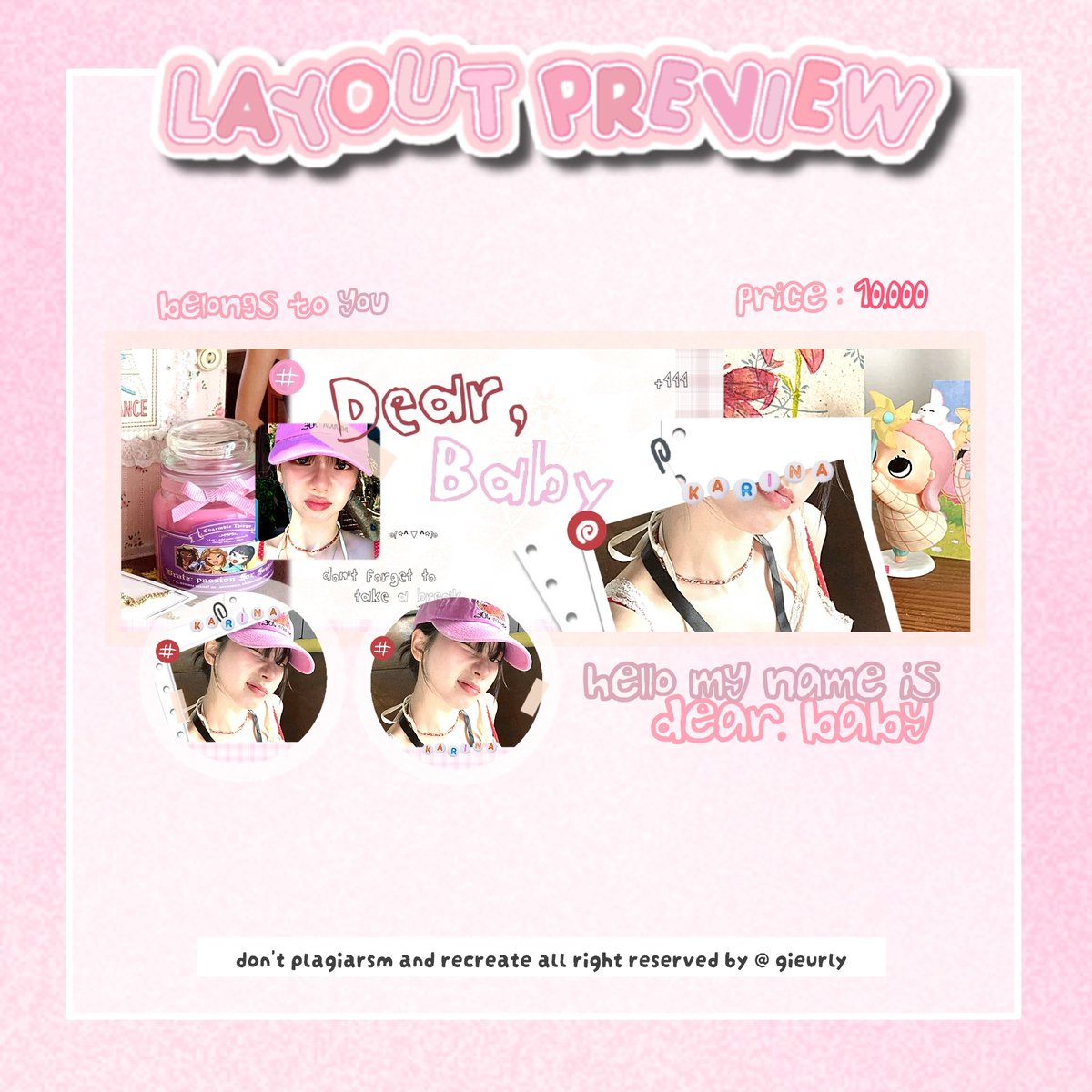 gieurly's tweet photo. 💌 — help repost ya, thankiess!

hi sweets ⭐ aku punya layout ready stock serba serbi karina foto terbaru 😆🍥 bisa banget dibawa pulang dari sekarang yaaa ‼️ 

#bealanja https://t.co/csf5MCdzby