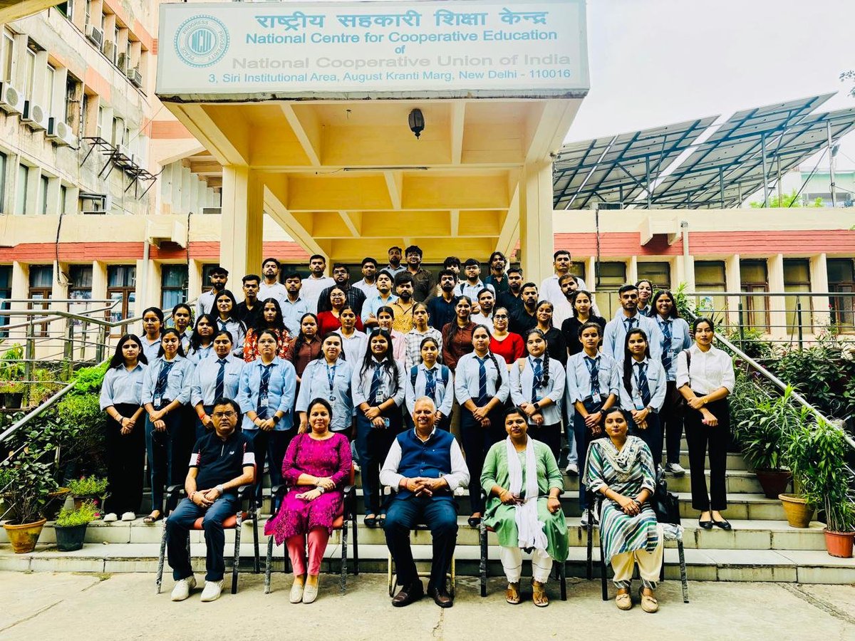 ncuicoop's tweet photo. On 28 September 2026, a group of 55 MBA students from Inmantel Institute, Ghaziabad, visited the National Cooperative Union of India (NCUI), New Delhi, as part of an educational visit aimed at enhancing their understanding of the cooperative movement and the cooperative model in India.

The students were accompanied by Dr. Mani Kansal, Assistant Dean – Management, and Ms. Nidhi Sharma, Faculty, from the institute.

Shri Rajeev Sharma, Executive Director, National Centre for Cooperative Education (NCCE), NCUI, welcomed the students and faculty members to NCUI. During the introductory session, Ms. Inderpreet Kaur, Assistant Director, NCUI, welcomed the participants and briefed them about the importance of cooperatives.

Shri Rajeev Sharma delivered a presentation on the cooperative model in India, its significance and functioning, and the role of NCUI in promoting and strengthening the cooperative movement. The session provided the students with an overview of the principles of cooperation, the contribution of cooperatives to socio-economic development, and the various initiatives undertaken by NCUI for cooperative education, training and awareness.

The visit provided the students an opportunity to gain practical insights into the functioning of the cooperative sector and understand its relevance in the Indian economy and society.
#NCUI #NCCE #CooperativeEducation #EducationalVisit #MBAStudents 
@MinOfCooperatn
