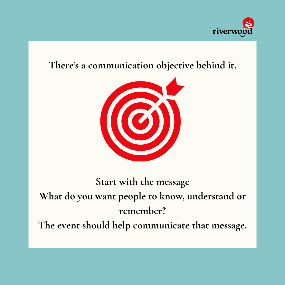 RiverwoodComms's tweet photo. What if the event isn't the main event? A PR event is more than what happens in the room. 
#PRInRealLife #ThingsYouShouldKnow #EventPlanning #RiverwoodCommunications #PR https://t.co/1qrvu8Q5OZ
