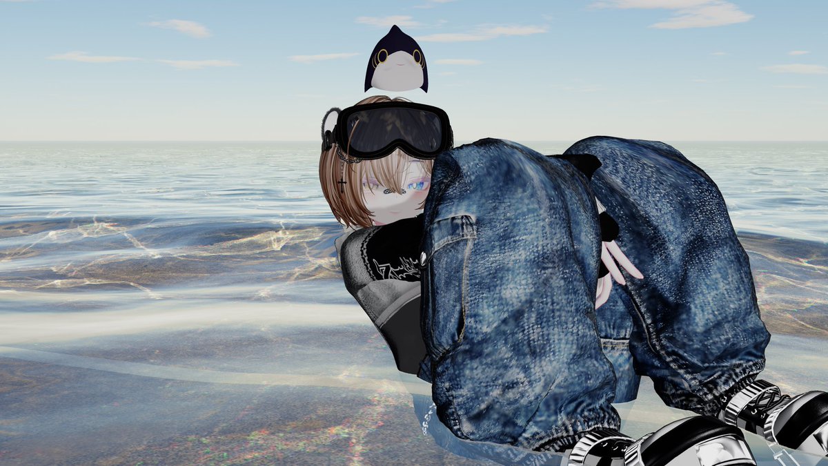 simesaba_VRC's tweet photo. 最近ビーチをホームにしてます！
波の音が落ち着くんですよね
#VRchat #rurune #rurune3D https://t.co/nXvF0g4b84
