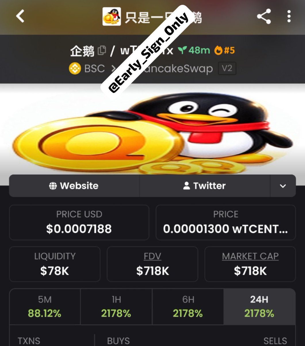 Early_Sign_Only's tweet photo. #企鹅 🚀 Spotted at $15K mcap in my private group — now around $718K! 💯📈Another setup making a strong move. Keep an eye on what’s coming next. Hit follow me &amp; join TG + Discord 🔥
#Solana #CryptoTrading #Memecoin

CA 0x36a376338Af174E680AA35A5f1024f0FD9cB7777 https://t.co/VCtLD8sCVl