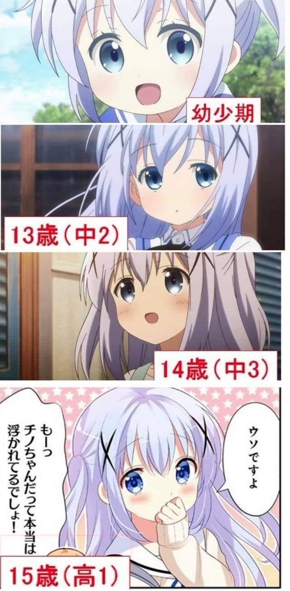 age_ave999's tweet photo. 成長期チノちゃん🩵🩵🩵🩵 https://t.co/czTXbhLcEu