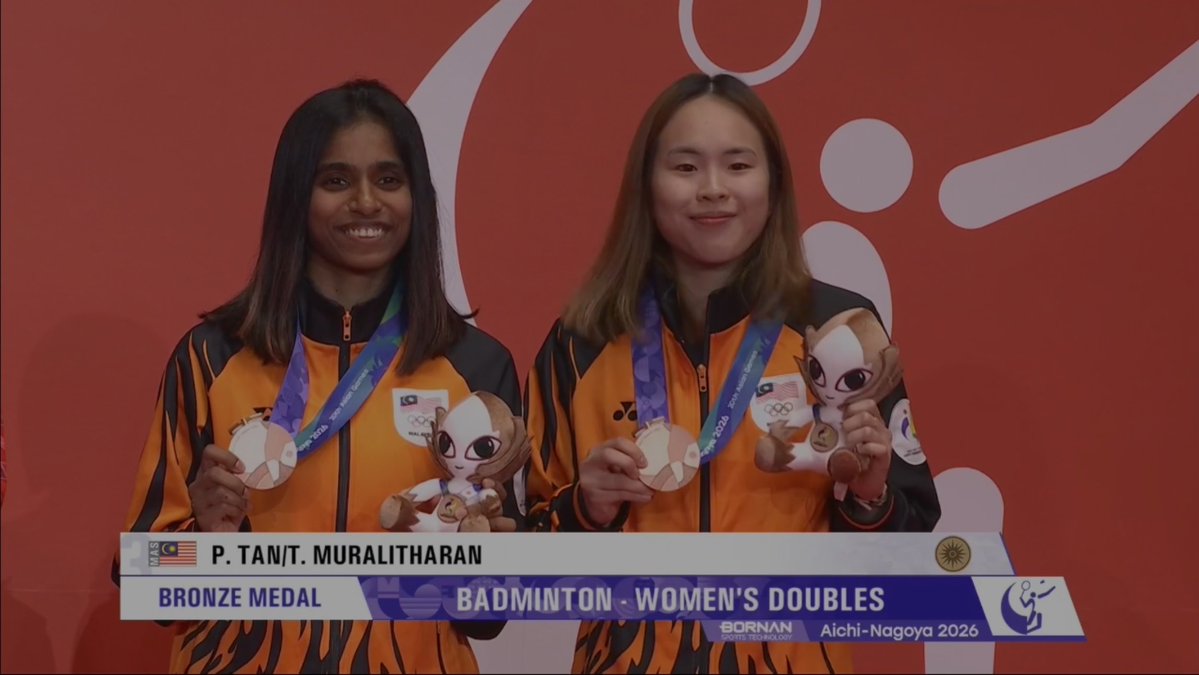craigansibin's tweet photo. 20th Asian Games Aichi-Nagoya 2026
🏸 Badminton

Women’s Doubles
🥉 Pearly Tan / Thinaah Muralithran

Congrats @PearlyTannn and @Thinaah98 .

#AsianGames2026 #AichiNagoya2026 #マレーシア https://t.co/tZGnT1fBb3
