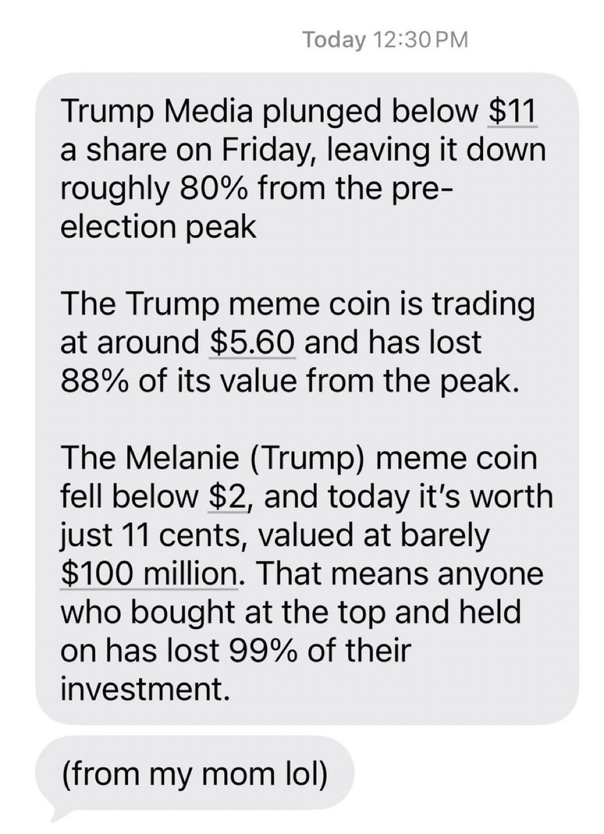 CorysSwan's tweet photo. Even your mom knows it's all been a massive scam https://t.co/g8JIFJrIq1
