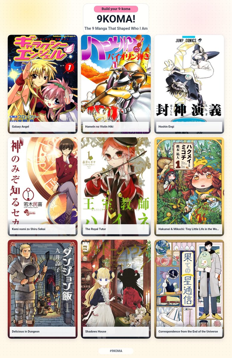 bradamante5's tweet photo. Finally got around to doing this. Going in order from older to later series (that I've read). Decided to only choose titles that I would still enjoy even now.

I would like to say: please read "Correspondence from the End of the Universe", it's so good. https://t.co/k0Fglacyj4