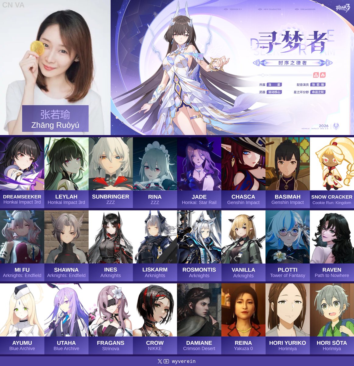 wyverein's tweet photo. Dreamseeker • Herrscher of Time
CN VA: 张若瑜 (Zhang Ruoyu) 

#HonkaiImpact3rd https://t.co/OZKCbK1SBX