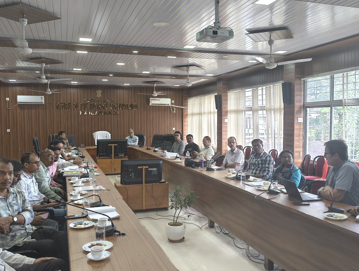 dc_hailakandi's tweet photo. Chaired by District Development Commissioner Shri Norsing Bey, ACS, a joint consultative meeting and field visit with NERCORMS and KfW, Germany were conducted in Hailakandi to address soil erosion, surface runoff, and local livelihoods.
@CMOfficeAssam @diprassam https://t.co/6I2WjK6l9w