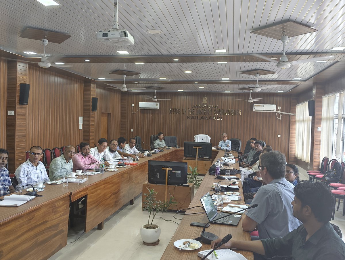 dc_hailakandi's tweet photo. Chaired by District Development Commissioner Shri Norsing Bey, ACS, a joint consultative meeting and field visit with NERCORMS and KfW, Germany were conducted in Hailakandi to address soil erosion, surface runoff, and local livelihoods.
@CMOfficeAssam @diprassam https://t.co/6I2WjK6l9w