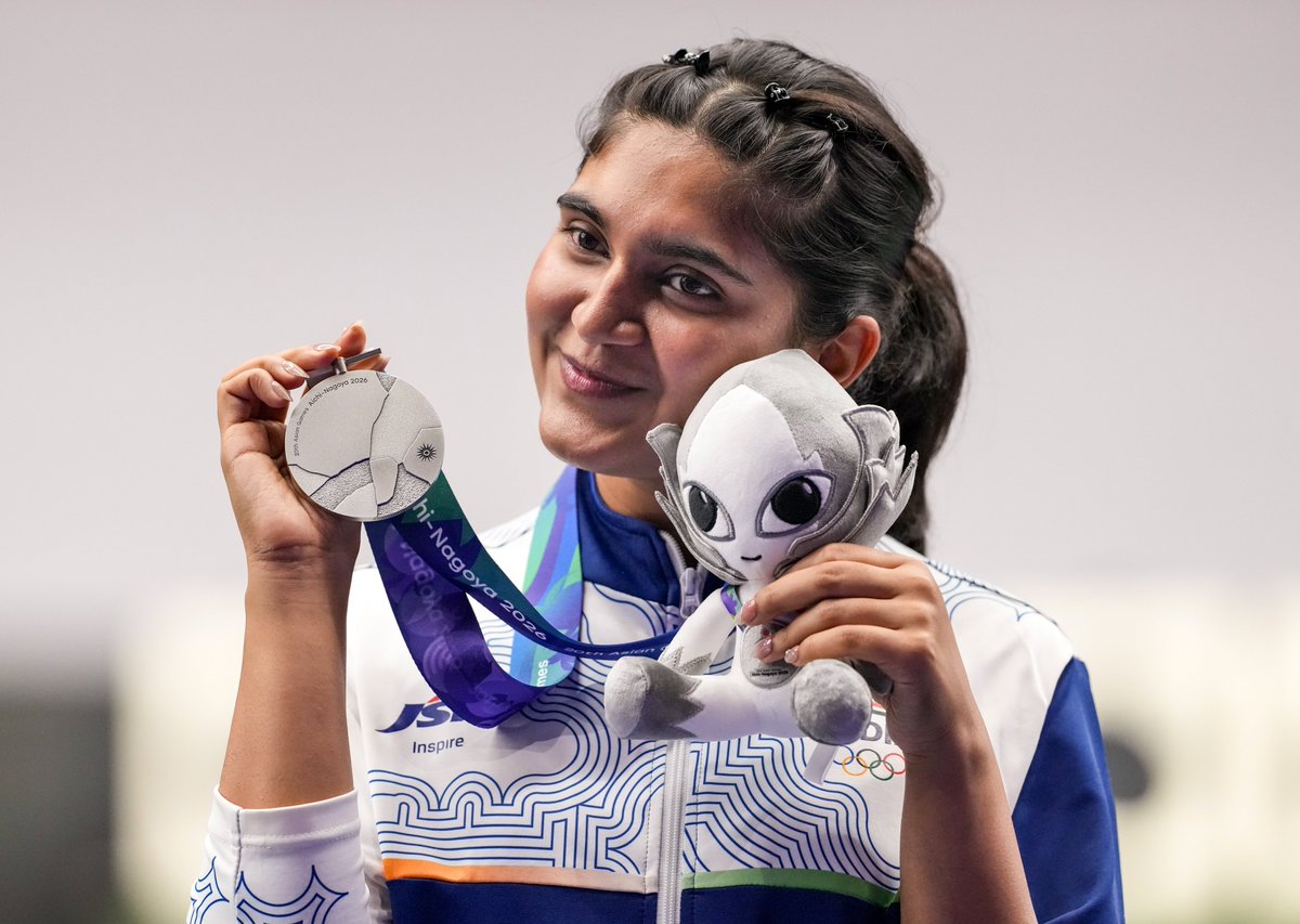 SanjayJhaBihar's tweet photo. #AsianGames2026

Congratulations to our champions for their outstanding performances:

📍Silver ~ Esha Singh in 25m Pistol, Women’s Individual; Gulveer Singh in Men’s 1500m; Sreeshankar Murali in Men’s Long Jump; Yashvir Singh in Men’s Javelin Throw; Manisha Keer, Neeru & Aashima Ahlawat in Women’s Trap Team

📍Bronze ~ Pincky Balhara in Women’s 78kg Kurash; Vithya Ramraj in Women’s 400m Hurdle; Rohit Yadav in Men’s Javelin Throw; Parul Chaudhary in Women's 5000m. 

Your medals reflect years of discipline, determination and dedication.

#Cheer4Bharat