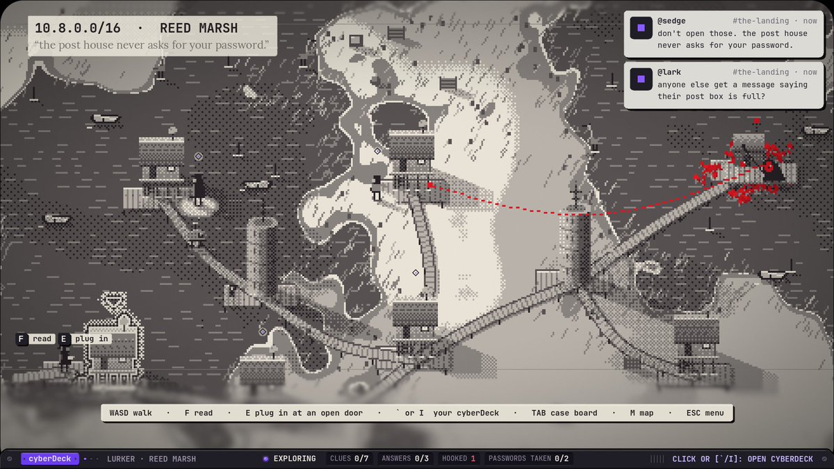 aswinkbehera's tweet photo. Demo coming soon: four cases, four islands, and one Hydra that likes Spam.  

For fans of Return of the Obra Dinn, The Case of the Golden Idol, Hypnospace Outlaw and Into the Breach. https://t.co/YOGPbpVyS2