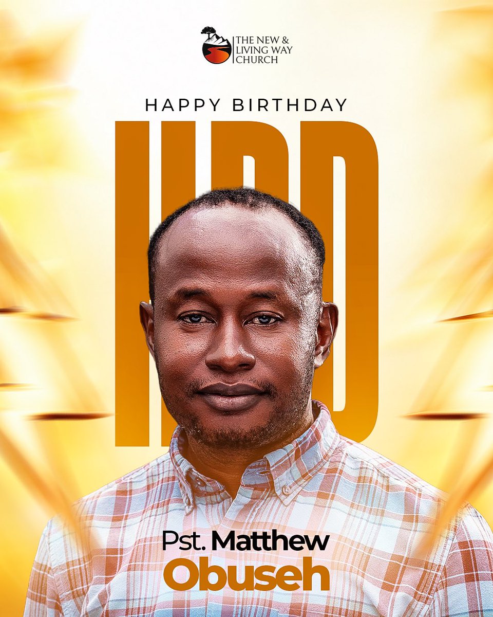 nlwclife's tweet photo. HAPPY BIRTHDAY, PASTOR MATTHEW OBUSEH!🎉

Years become meaningful when they are spent on what is eternal. We celebrate the years God has given you and the grace with which you have stewarded them. https://t.co/UF5UvFMvhH