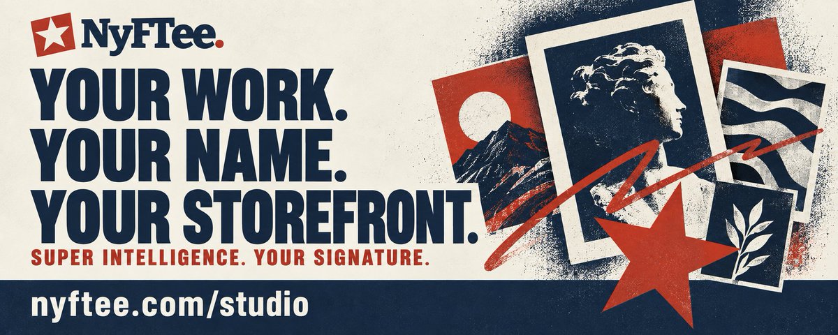 NyFTeeOriginal's tweet photo. Your work deserves a storefront with your name on it.
Build your NyFTee creator profile, design your space and prepare your listings. Super Intelligence is the tool. The direction is yours.
https://t.co/KNUCEhgMSf
#superintelligence #nyftee https://t.co/pG5BbrNbvU