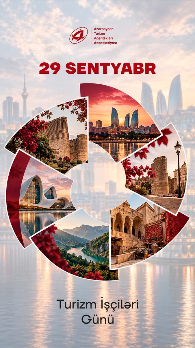 ataa_aze's tweet photo. Azərbaycan Turizm Agentlikləri Assosiasiyası olaraq  turizm sənayesi nümayəndələrini 29 sentyabr-Turizm işçiləri günü münasibətilə təbrik edirk. https://t.co/K4Gw96ufDB