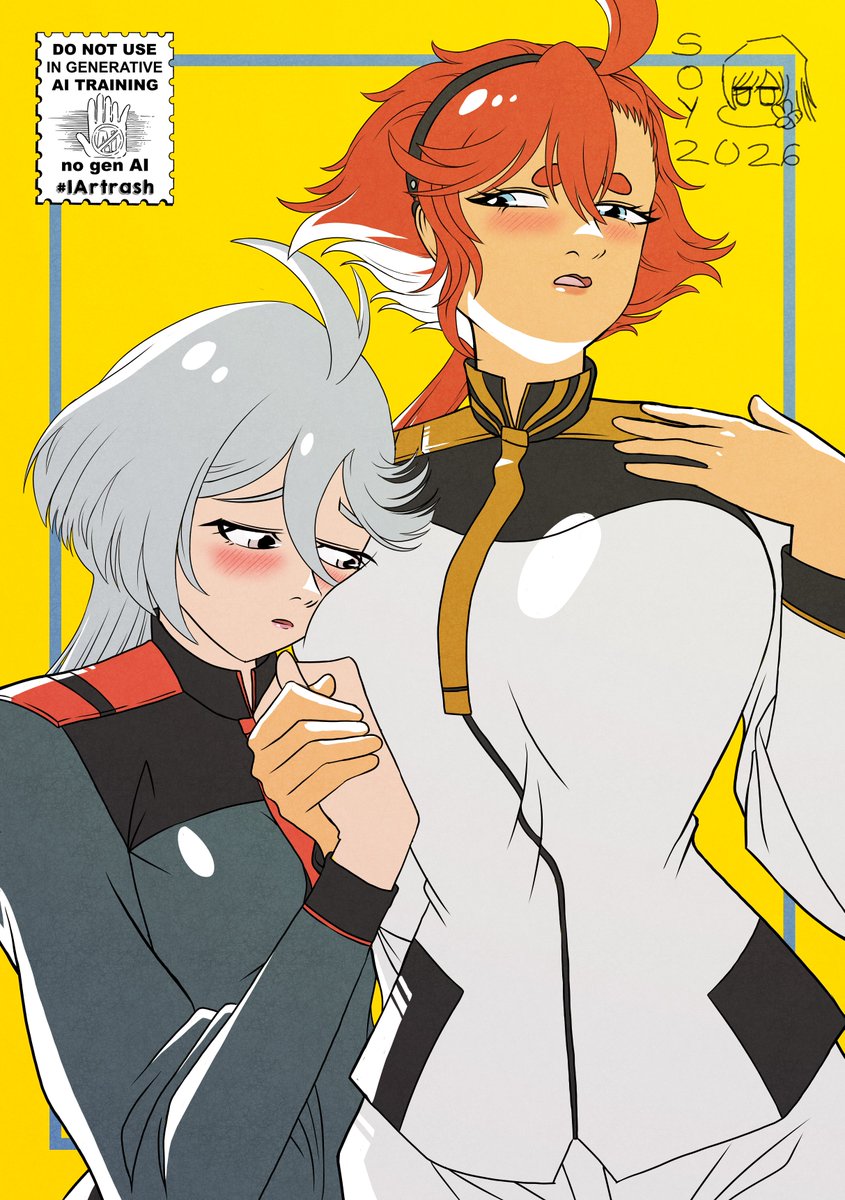 ShizaManganako's tweet photo. regresamos con las ya clásicas suletta y miorine #yuri #G_witch #gundam #fanart #suletta #miorine #sulemio #anime #manga https://t.co/DlZKk4PjLY