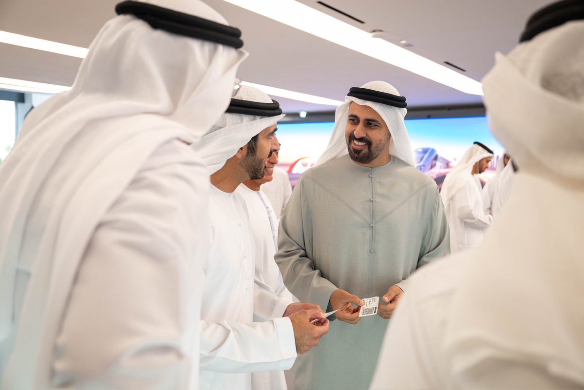 Fazza664's tweet photo. Hamdan bin Mohammed bin Rashid: Linking the Emirate of Dubai to the national rail network enhances its presence at the heart of the country's movement, supports its pivotal role in the national economy, and solidifies its position as a global center for business, tourism, and https://t.co/5Djy8xZMGM