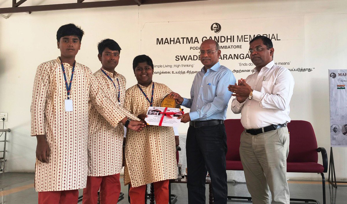 ishavidhya's tweet photo. Swadeshi Champions

At an inter-school Swadeshi Day contest organized by the Mahatma Gandhi Memorial Centre, five Isha Vidhya Coimbatore students won prizes for innovative product designs and a digital story about how villages can develop through self-employment. https://t.co/iijUBJXz6A