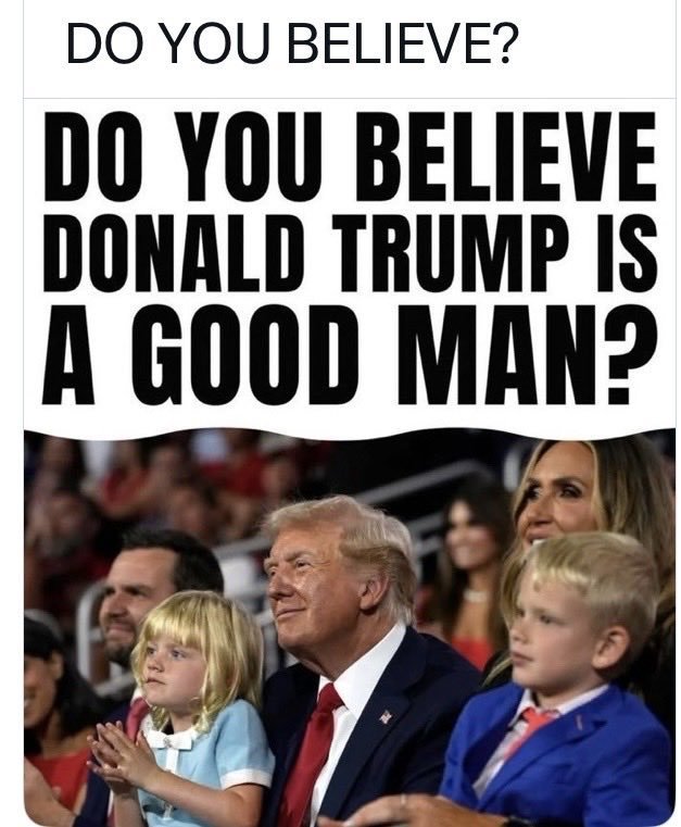 trumpsonTM's tweet photo. Seriously does anyone think he’s a good man anymore? https://t.co/2v5Sn04lyb