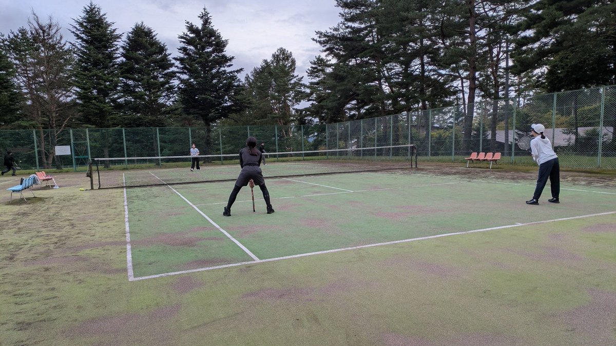 inamura_semi_'s tweet photo. 「軽井沢でテニス」をやってきました、ゼミ合宿2026。 https://t.co/Oupsl0b6J8