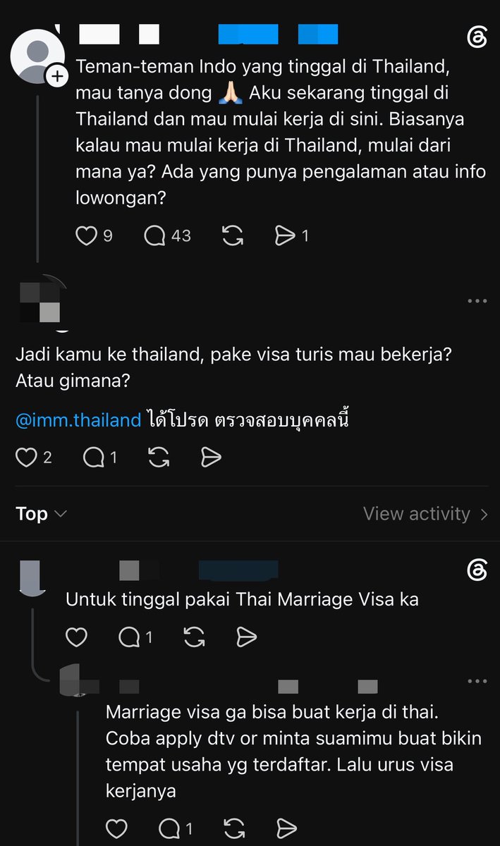 __Astari's tweet photo. Peak crab mentality Indon. Mbanya cuma nanya cari kerja di Thailand gimana, sama dia langsung ditag imigrasi Thailand suruh cek mbanya. Padahal mba nya pake marriage visa tinggal di Thailand. https://t.co/jvp6zYVnxc