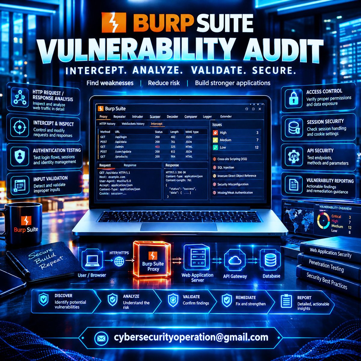 EthicalSolver's tweet photo. BURP SUITE VULNERABILITY AUDIT.

Imagine an audit that doesn’t just give you a generic list of 'problems' but provides an exact, reproducible proof of concept.

Cybersecurity Operations: cybertechoperations@gmail.com

#WebSecurity #BurpSuite #Hacking #PenTesting #DataPrivacy https://t.co/OXI6nOnfsX