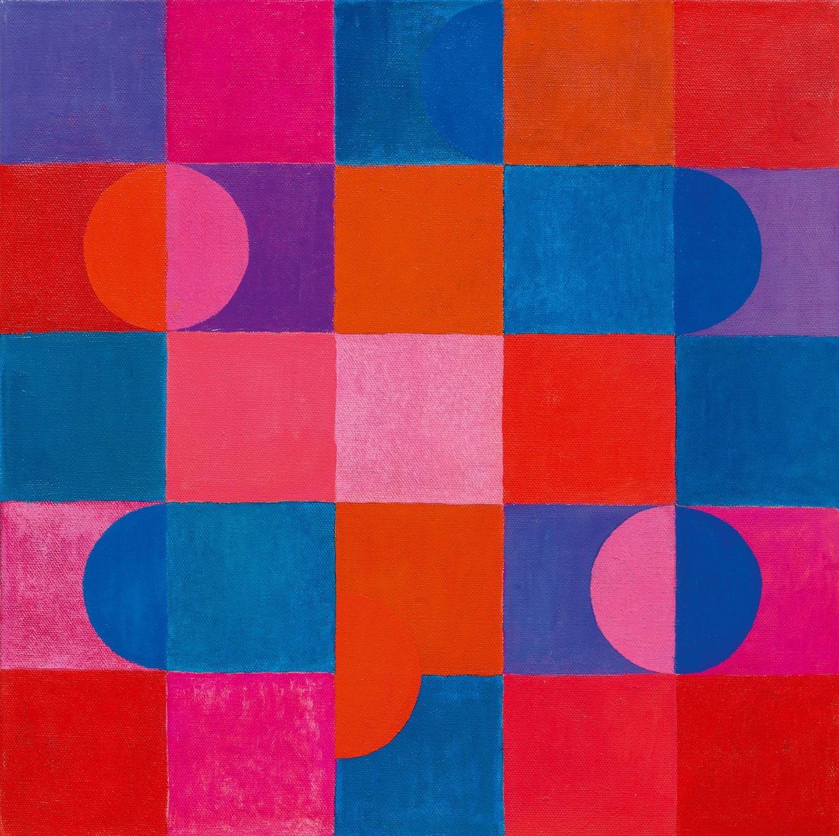 MeditateColor's tweet photo. Johannes Itten, Circles and Squares, likely 1963. https://t.co/2xDM1DCJGt