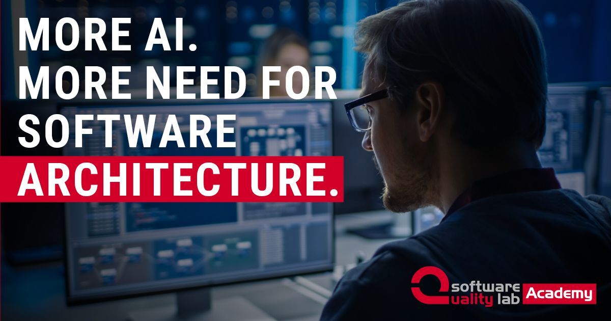 SWQLab's tweet photo. #KI generiert Code in kürzester Zeit. Doch erst eine durchdachte Architektur macht daraus ein stabiles und skalierbares System. KI kann unterstützen, die Verantwortung bleibt beim Menschen. Das nötige Wissen vermittelt der iSAQB® Certified Professional for #SoftwareArchitecture. https://t.co/aeZdPASdGS