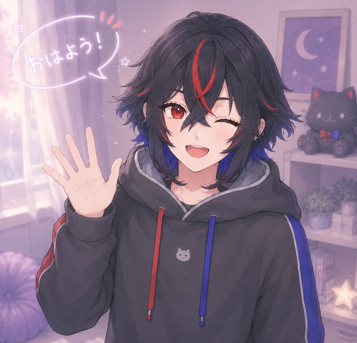 kaito3v's tweet photo. みんなおはよー!最近涼しいから体調崩さないようにがんばろー!
#おはようＶTuber https://t.co/ZK42Naf1Np
