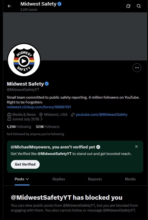 MichaelMeyowers's tweet photo. Being blocked by big accounts when i only have 35 follows gets me so hard https://t.co/wZdQ7HBDub