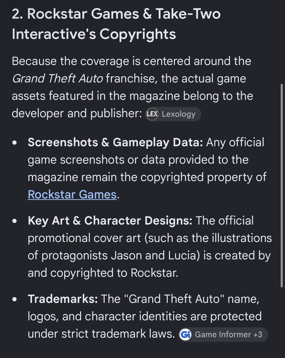 ilovesophfr's tweet photo. @vce_bby according to google ai (take it with a grain of salt) while their magazine layout and writing etc is protected by them under copyright law any game imagery etc is not so it's kinda weird for them to say this https://t.co/LET39tjKgS