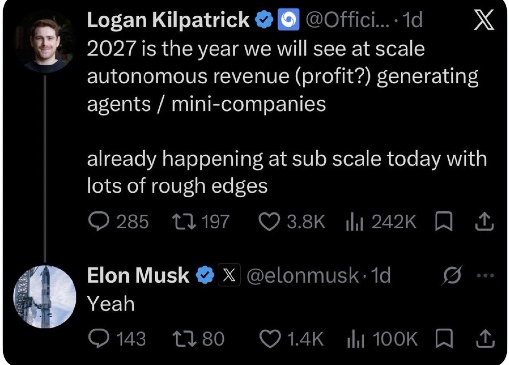 lockandloan's tweet photo. "mini-companies" ... slowly then suddenly. Agentic businesses need credit like any other. Lock &amp; Loan is that mechanism. $3 trillion pvt debt in tardfi - same will happen for agents. You are early pFftuUXhSNjVa1qZ8c9Ew6CQ7WNaoafWeh8SokvnXMx https://t.co/dNnBDIRioM