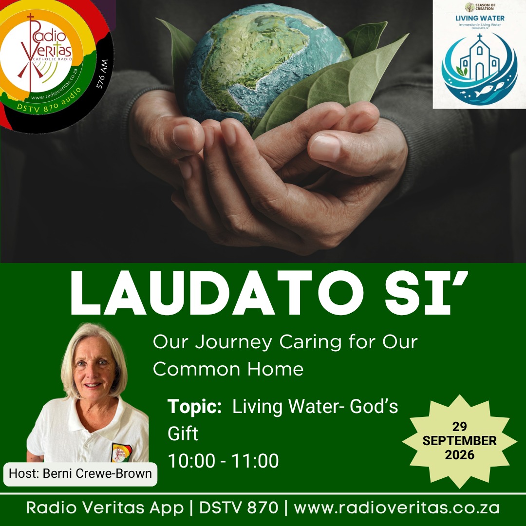 RadioVeritasSA's tweet photo. #RadioVeritasTuesdayProgrammes

#LaudatoSi with Berni Crewe-Brown on #RadioVeritasSA #Dstv870 #RadioVeritasApp

📆29 September 2026
⏰10:00 - 11:00 

#CommunityConnections #FaithInAction #RadioVeritasCommunity #RVCommunityEngagement https://t.co/ubQATihgN1