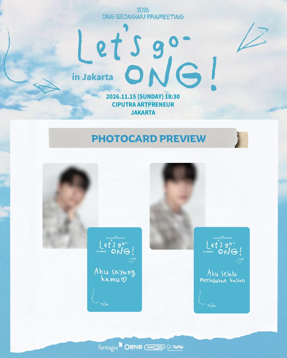 bnbfanconn's tweet photo. A little preview before we meet!

Something special is waiting for you in Jakarta. Get ready to share a beautiful moment with Ong Seong Wu and make unforgettable memories together! 🫶

📅 15 November 2026 | 18:30
📍 Ciputra Artpreneur Jakarta https://t.co/qK2Ns0HFfl
