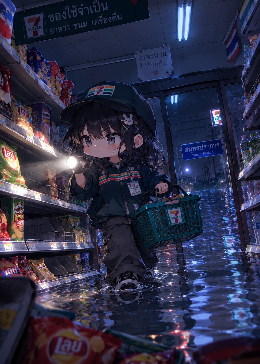 GigGiggie's tweet photo. สวมบทเป็นพนักงาน7-11 (แถวบ้านไม่มีพนักงานมาส่งได้เลย) 
🫶🏻Thank for prompt🫶🏻 https://t.co/ADiOoZPJJP