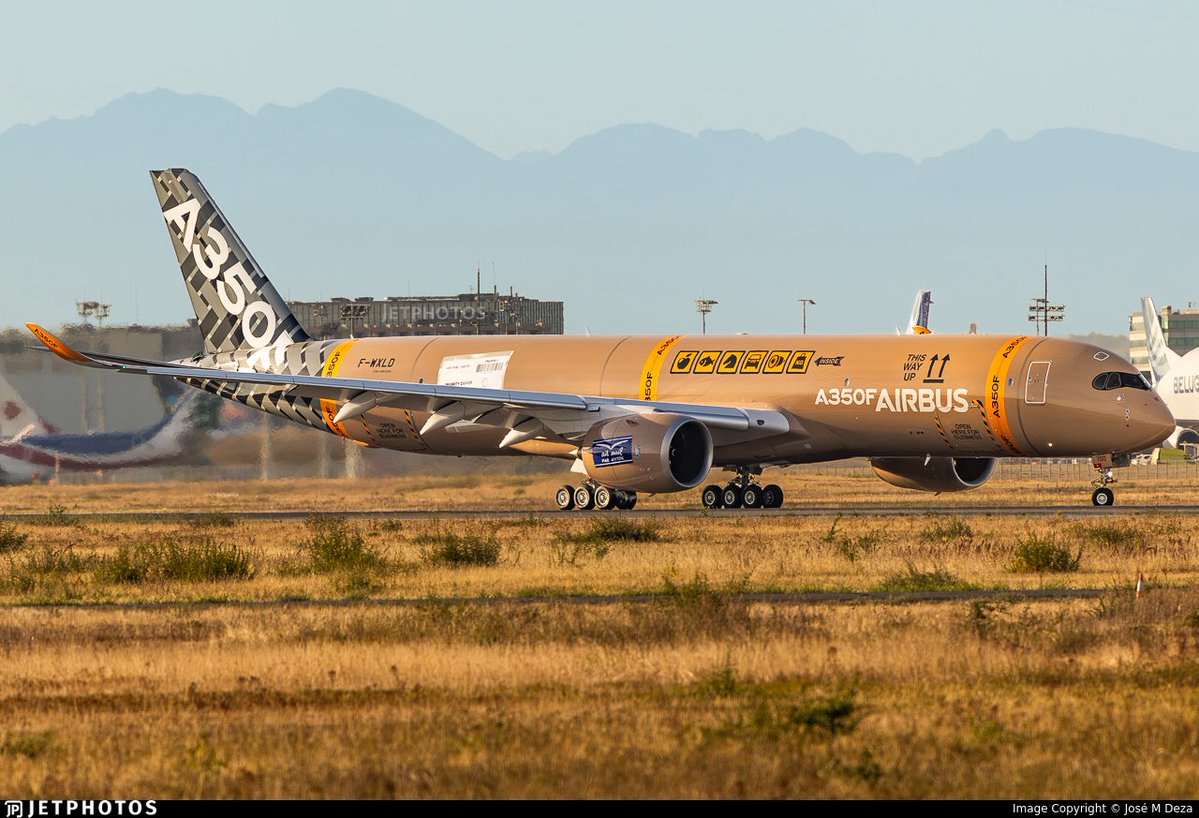 flightradar24's tweet photo. Who else is excited for today’s @Airbus  #A350F first flight? And can we please take a quick moment to enjoy this livery? 😍

Stay with us as we’ll have a full report from Toulouse throughout the day. Set your alerts for F-WXLD! https://t.co/7vrJGRtMg9