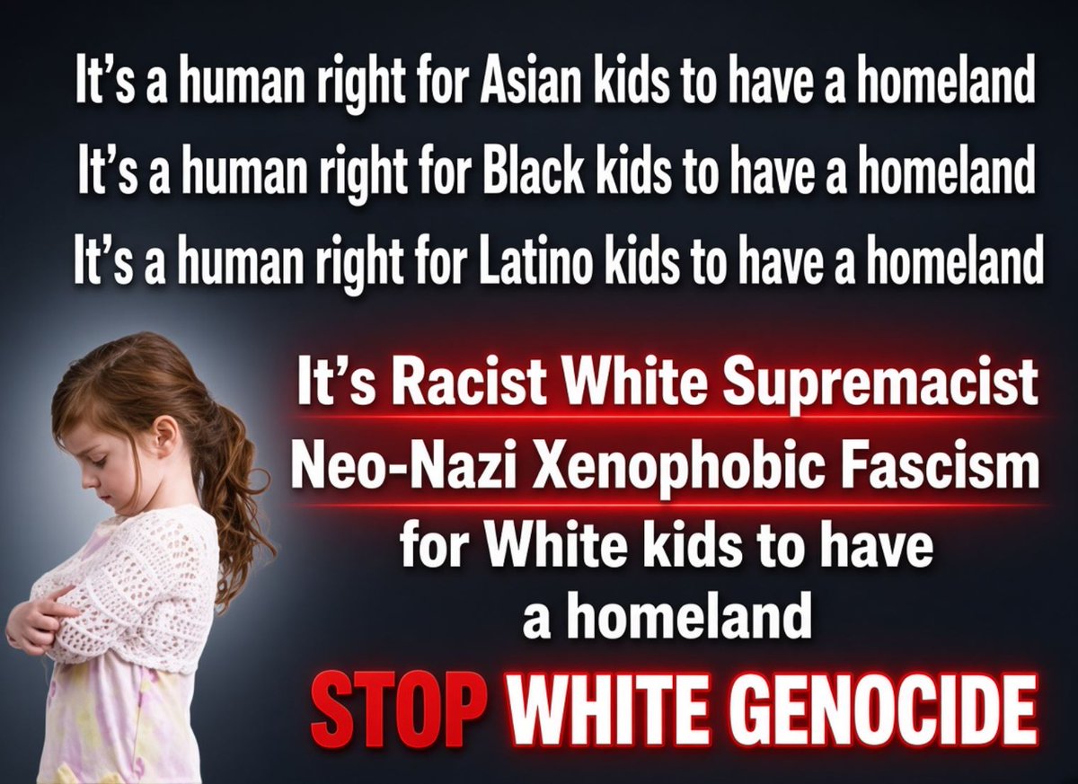 Jimmyja97277862's tweet photo. @DefiyantlyFree Asia for Asians
Africa for Africa
Israel for Jews
but.... WHITE COUNTRIES ARE FOR EVERYBODY!!!! https://t.co/8N2ugAMZr4