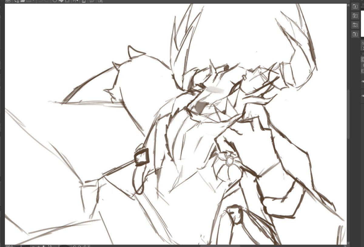 StarChaserYume's tweet photo. molten hound sketch!! https://t.co/OByY15E3cp