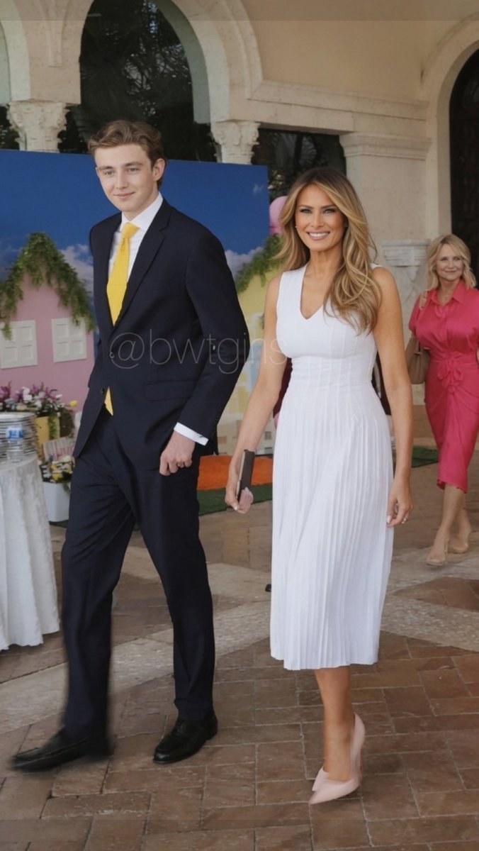 trumpsonTM's tweet photo. Nothing stronger than a mother’s love for her son ❤️ Melania Trump and Barron Trump — a beautiful bond full of grace, strength and unconditional love. 💙 #MelaniaTrump #BarronTrump #MotherSon https://t.co/b14MhK2dIj