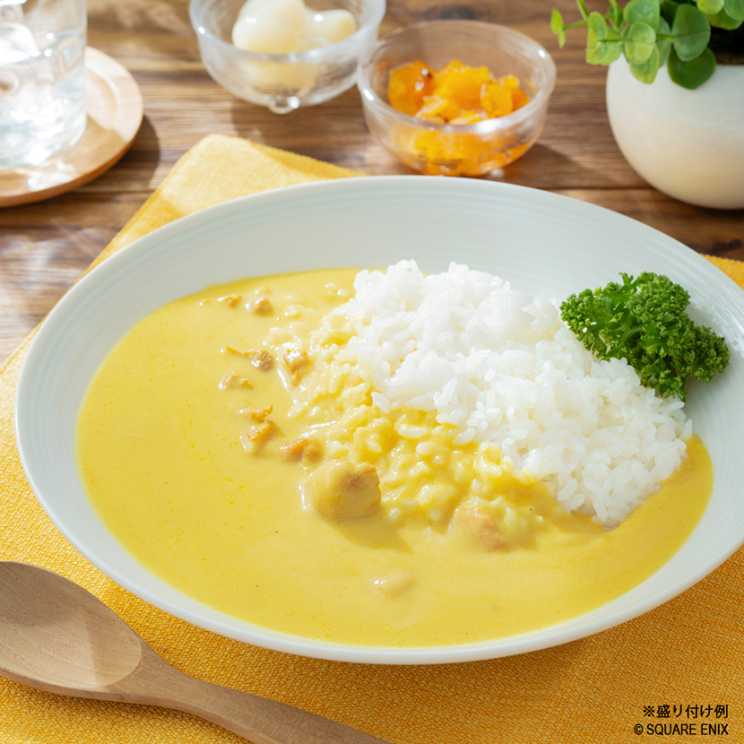 SQEX_eSTORE's tweet photo. 『ファイナルファンタジーXIV　でぶチョコボカレー』の商品画像を追加しました！でぶチョコボをイメージし、辛さを抑え、チキンの旨味とコクを引き立てたマイルドな味わいに仕上げました。#FF14
https://t.co/eMkw4rrGxT https://t.co/kpJ1AETflS