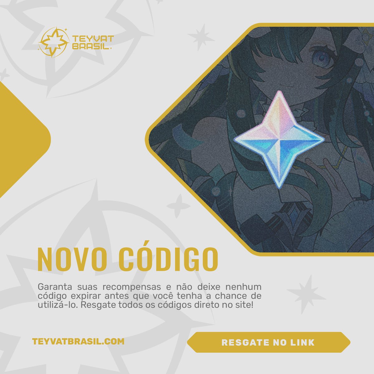 TeyvatBrasil's tweet photo. ✦ | Código de Resgate — Ver. 7.1 | Snezhnaya

➧ OPERACOLLAB

#TeyvatBrasil #GenshinImpact #HoYocreators #Vesna #Vodyanitsa https://t.co/6WoJ3xGk7r