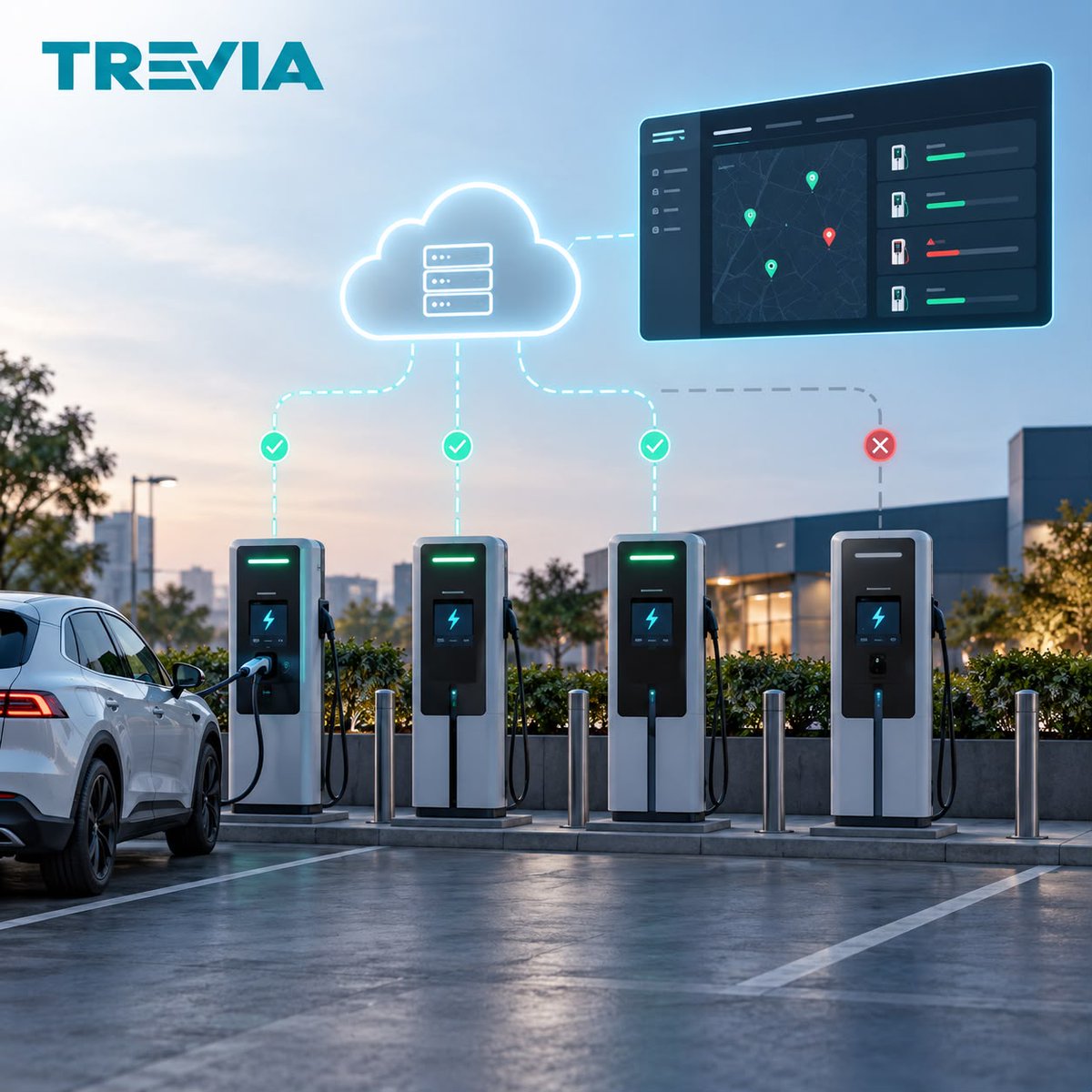 TreviaEV_India's tweet photo. Chargers are supposed to report status continuously. Sometimes that connection drops without anyone noticing and a silent charger looks the same as a working one until someone checks. https://t.co/ax9lECHjcg