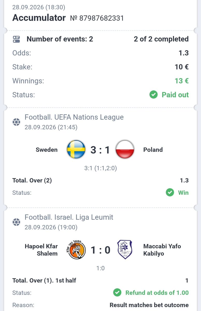 RaimisGold's tweet photo. YESTERDAY'S RESULTS — 28.09.2026 📊

✅ 1 Bet
✅ 1 Win

💰 Starting Bankroll: €400
📈 Current Bankroll: €502,80

The journey to €10,000 continues! 🚀 https://t.co/sHekeFIHfW