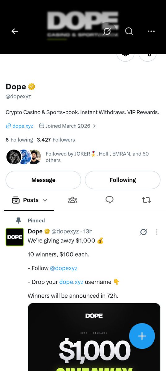 Timizeal's tweet photo. @CodeXBT @dopexyz Followed with notis on 

4JAGUy89QwvzVKdAQ8aHKMiB35jfX8Tyb3TWdsbpV62n

Thank you code. https://t.co/sSX3olwzEA